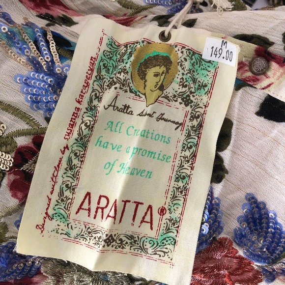 Aratta Silent Journey Anthropologie Embroidered Floral Blouse - Picture 4 of 16